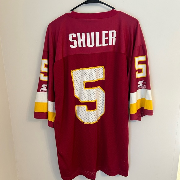 Vintage 90s Heath Shuler #5 Washington Redskins Football Jersey NFL Red 48L - Picture 1 of 5